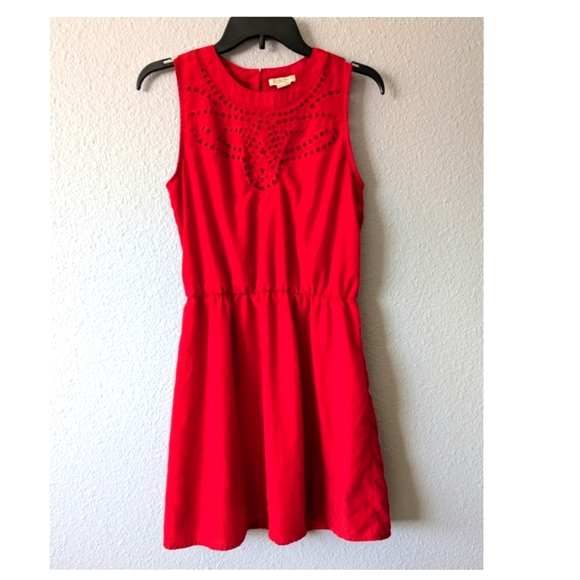 Lucky Brand Red Sleeveless Dress with Cutout Design Sz. M - Picture 4 of 7